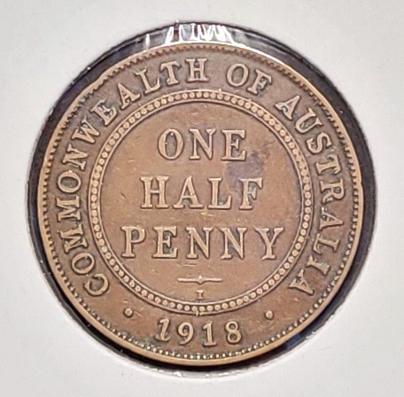 Thumbnail for 1918 Australian Half Penny - VG