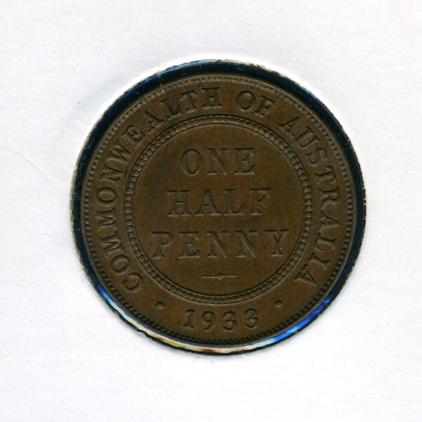 Thumbnail for 1933 Australian Halfpenny - gEF