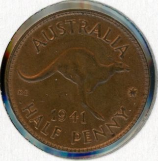 Thumbnail for 1941 Australian Halfpenny - aUNC