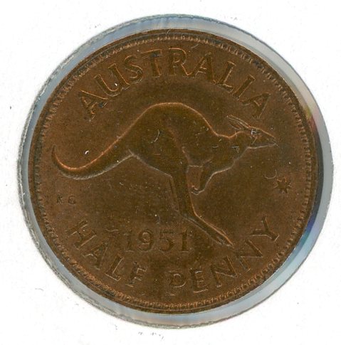Thumbnail for 1951PL Australian Half Penny aUNC