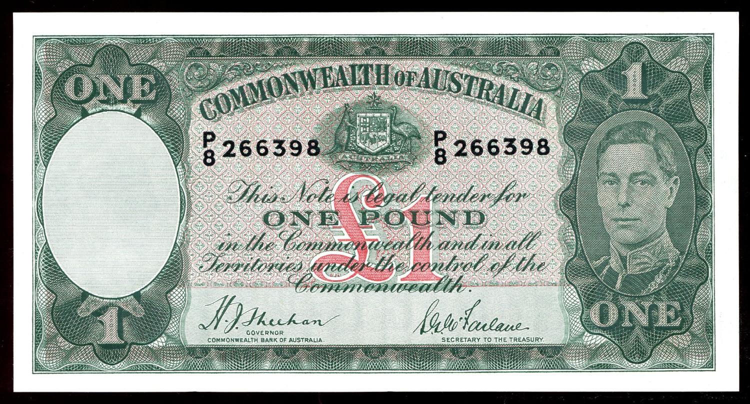 Thumbnail for 1938 One Pound Note Sheehan McFarlane P8 266398 EF
