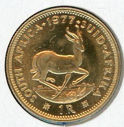 Thumbnail for 1977 South Africa Gold One Rand Coin