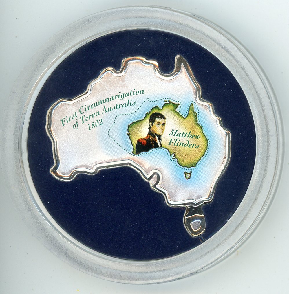 Thumbnail for 2002 Uganda 5000 shillings - First Circumnavigation of Terra Australis