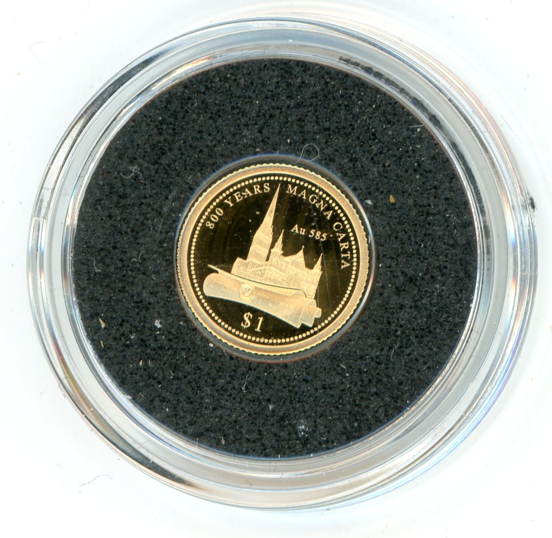 Thumbnail for 2015 Cook Islands 0.5 gram .585 Gold $1.00 200 Years Magna Carta