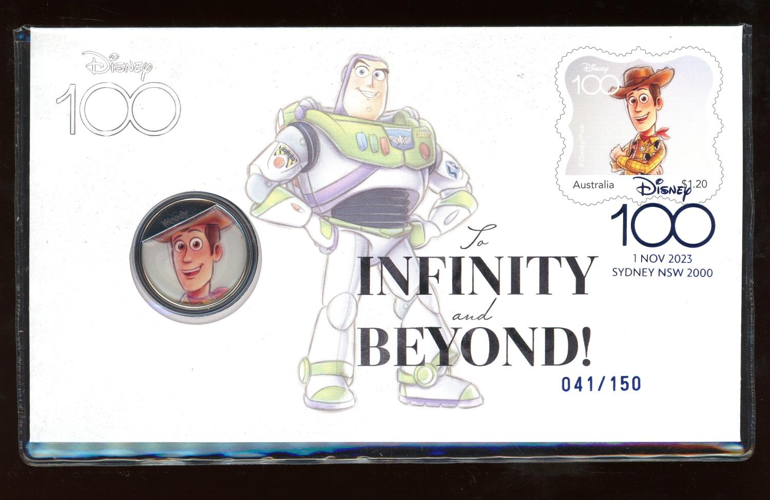 Thumbnail for 2023 Infinity and Beyond Disney 100th Anniversary Impressions PNC with Metallic Overprint 041-150