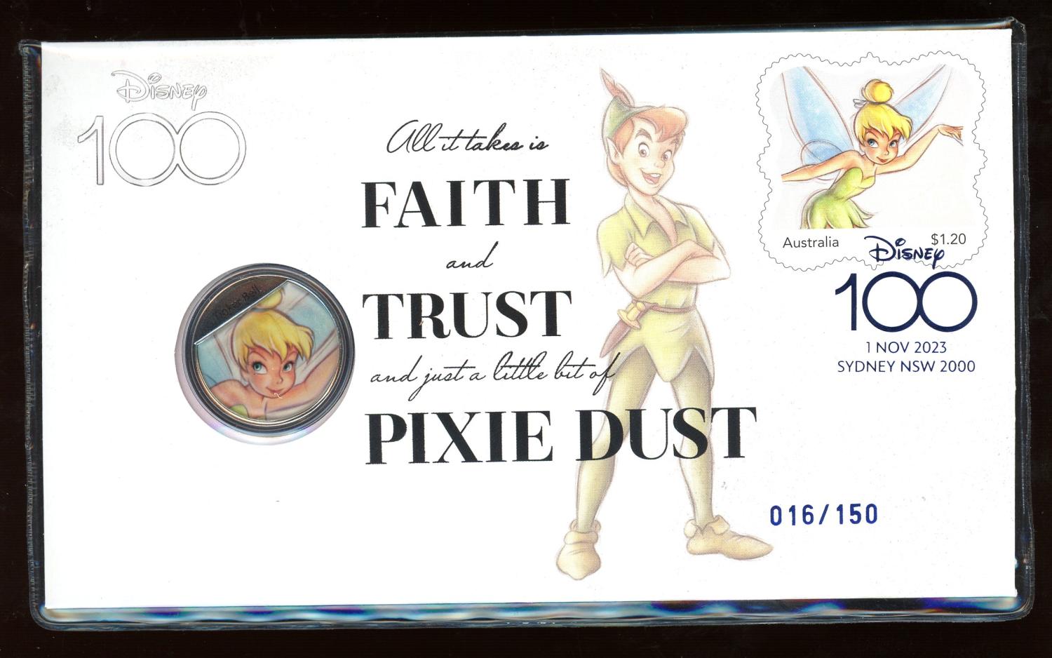 Thumbnail for 2023 Faith Trust and Pixie Dust Disney 100th Anniversary Impressions PNC with Metallic Overprint 016-150