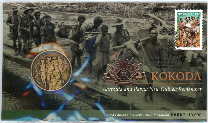 Thumbnail for 2010 Kokoda Australia & Papua New Guinea Remember Medallic PNC