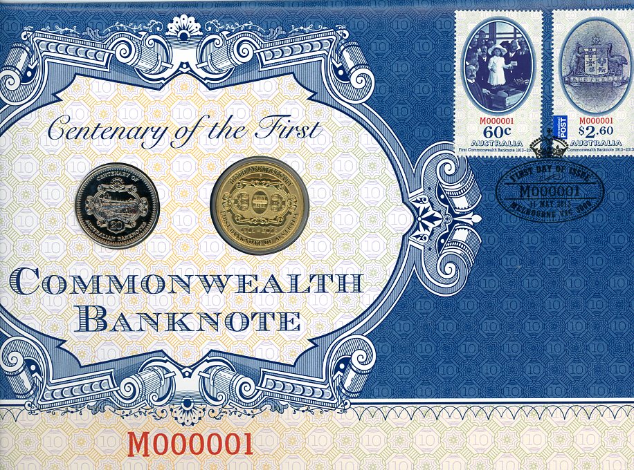 Thumbnail for 2013 Issue 08 Centenary of the First Commonwealth Banknote