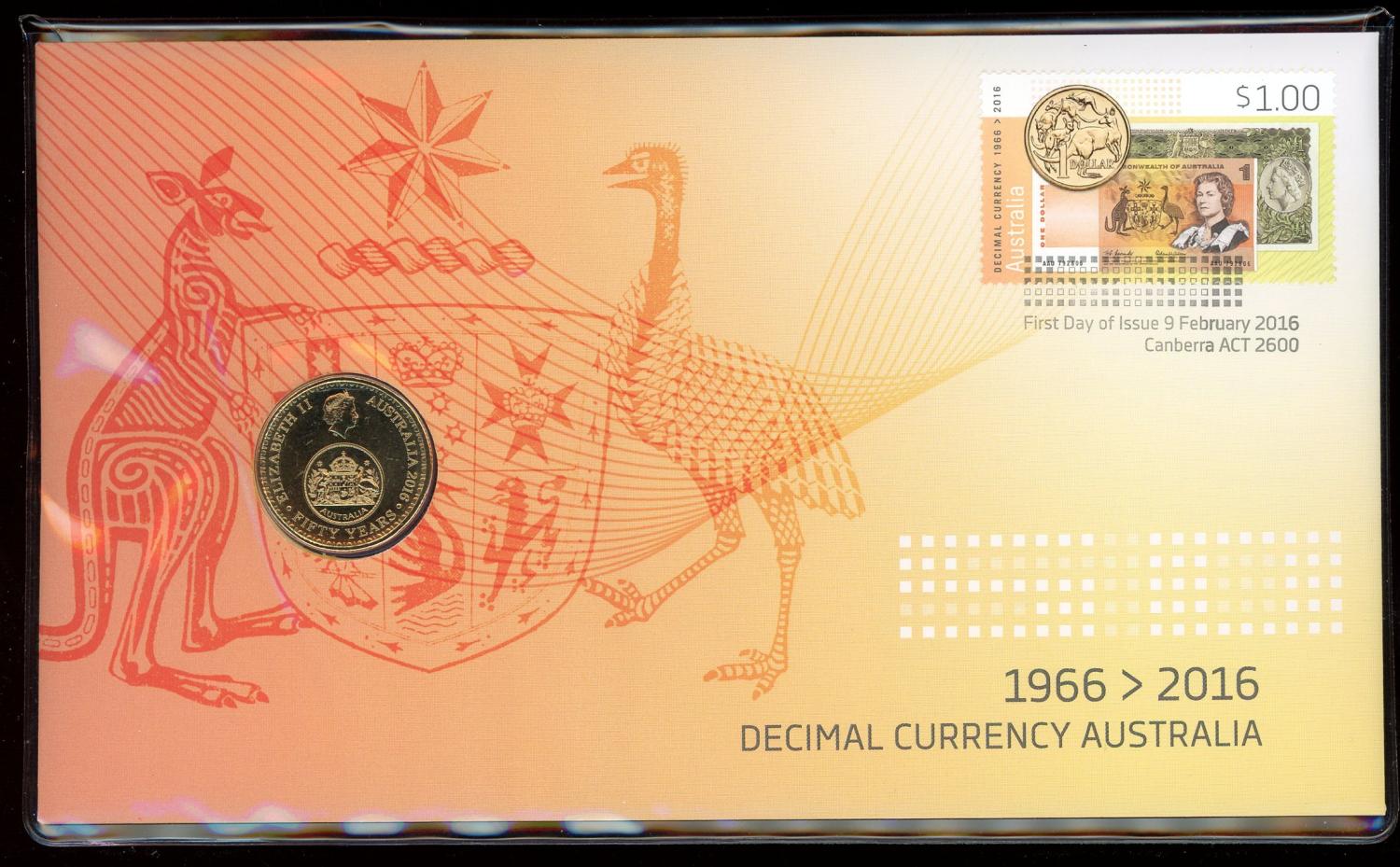 Thumbnail for 2016 Issue 04 Decimal Currency in Australia One Dollar PNC