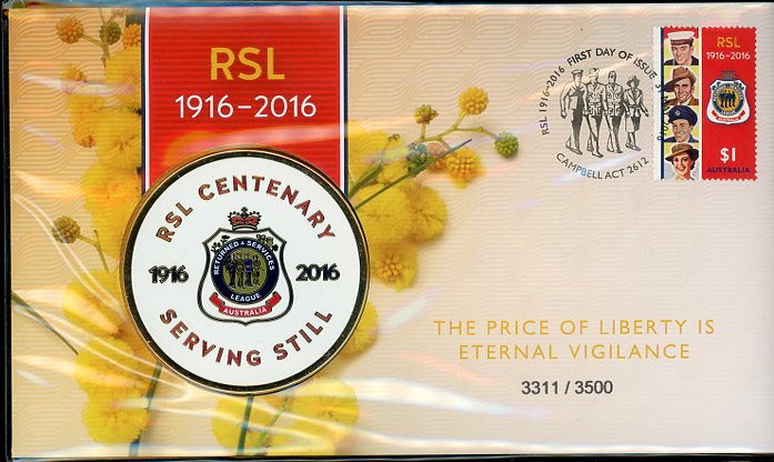 Thumbnail for 2016 RSL Centenary Medallic PNC
