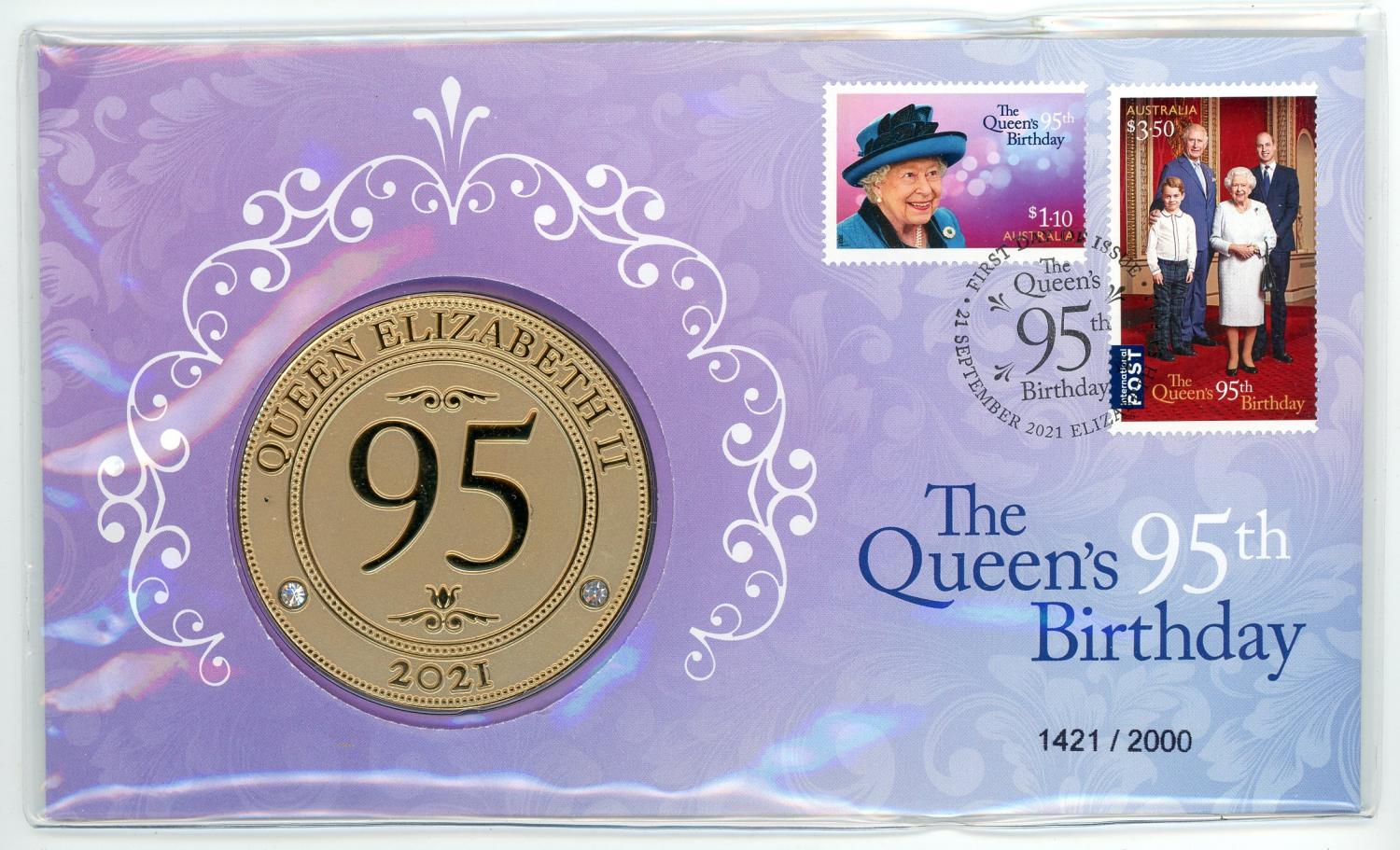 Thumbnail for 2021 Queens 95th Birthday Medallic PNC