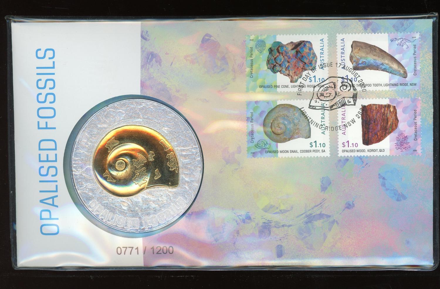 Thumbnail for 2020 Opalised Fossils Medallic PNC 0771 - 1200
