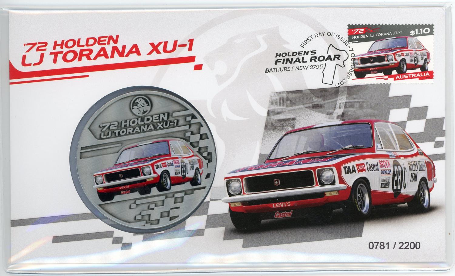 Thumbnail for 2021 Holdens Final Roar Medallic PNC - 1972 LJ Tonana XU-1