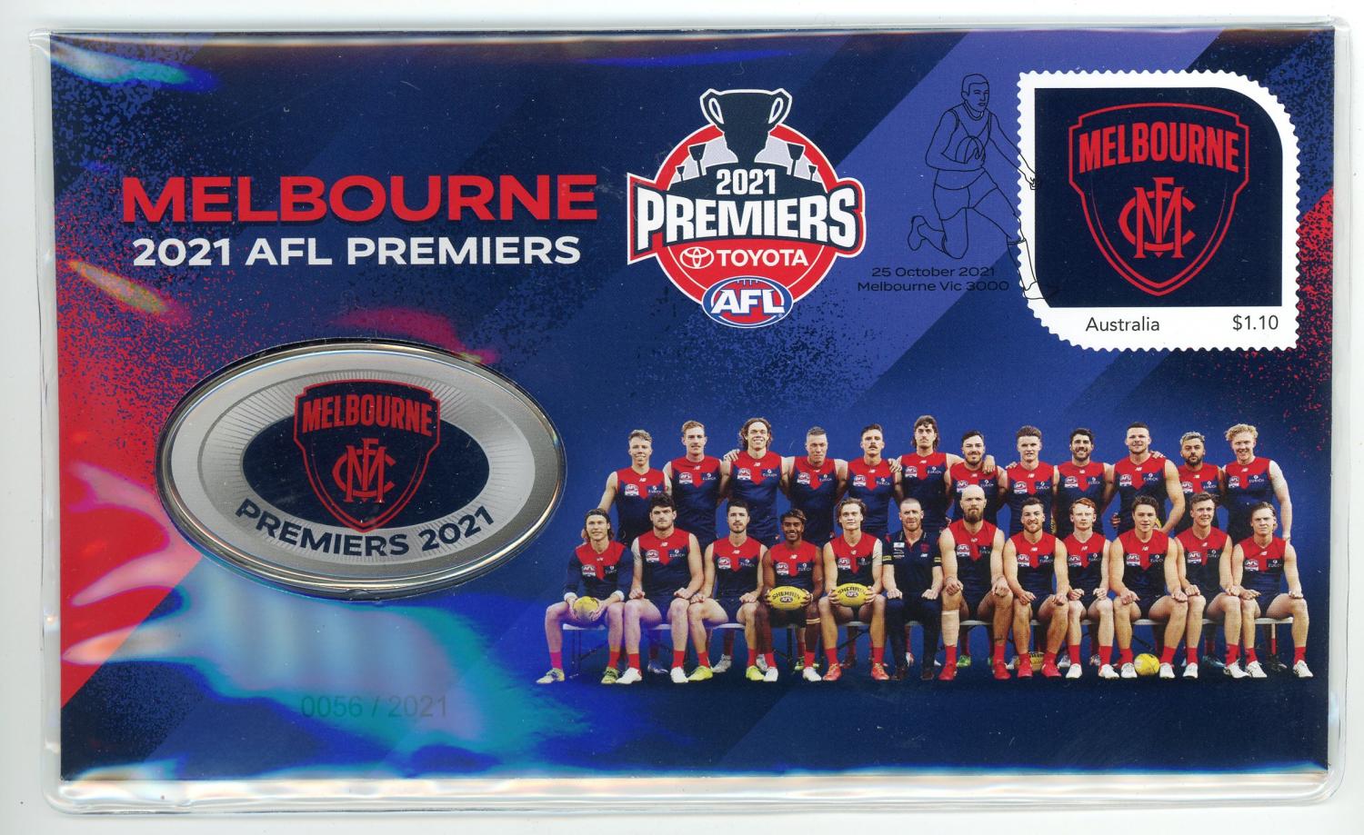 Thumbnail for 2021 AFL Premiers - Melbourne Football Club-The Demons - Medallic PNC