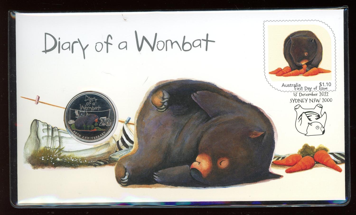 Thumbnail for 2022 Issue 32 - Diary of a Wombat Coloured Twenty Cent PNC