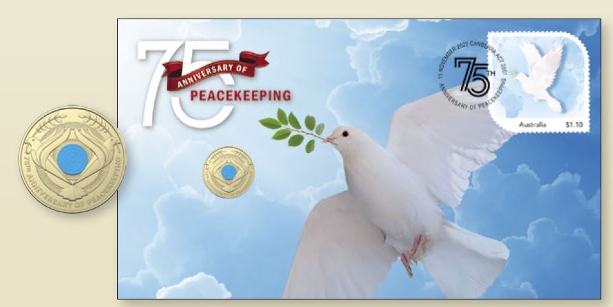 Thumbnail for 2022 Issue 34 - 75th Anniversary of Peacekeeping Coloured $2.00 PNC