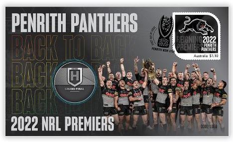 Thumbnail for 2022 NRL Grand Final (Coin toss) Medallion Cover - Penrith Panthers NRL Premiers