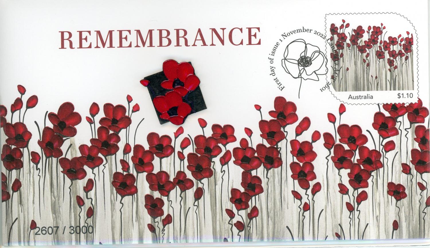 Thumbnail for 2022 Remembrance Prestige Cover with Silver Plated Magnetic Badge
