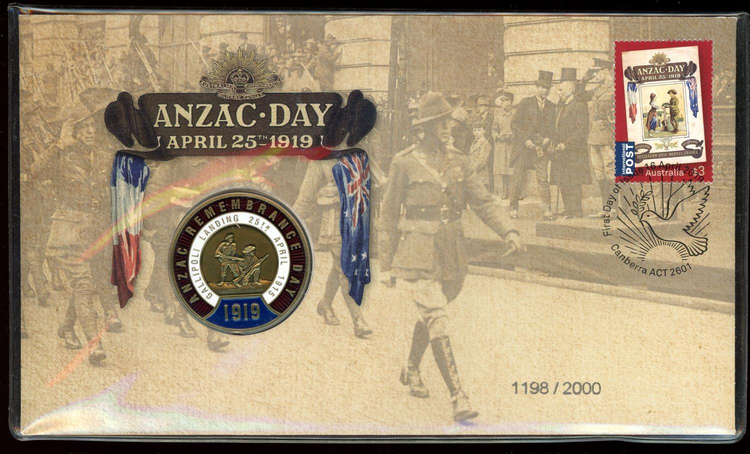 Thumbnail for 2019 ANZAC Day Remembrance Medallic PNC