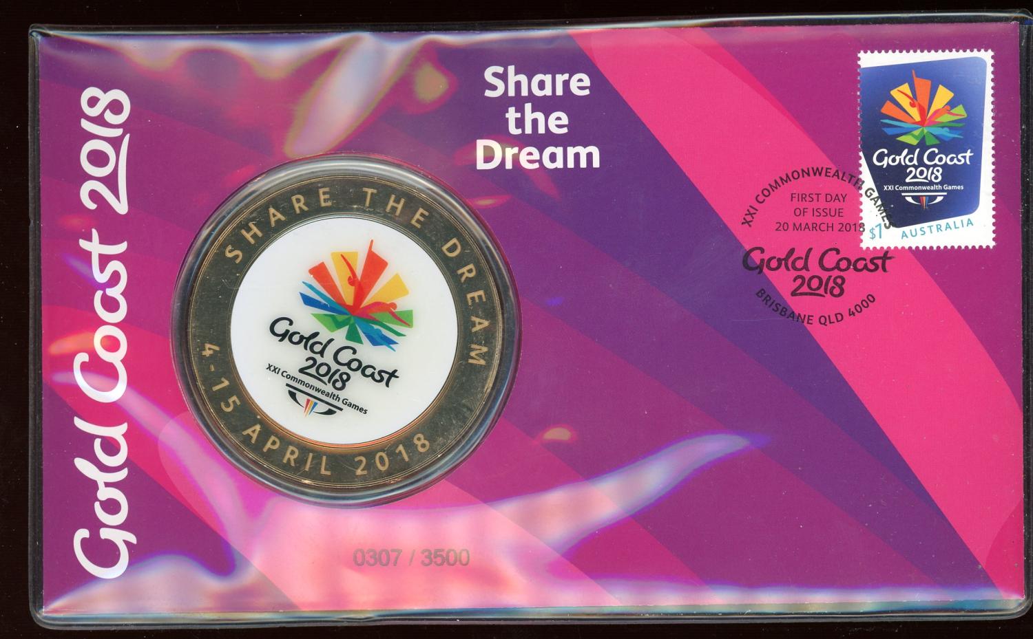 Thumbnail for 2018 Commonwealth Games Gold Coast Medallic PNC