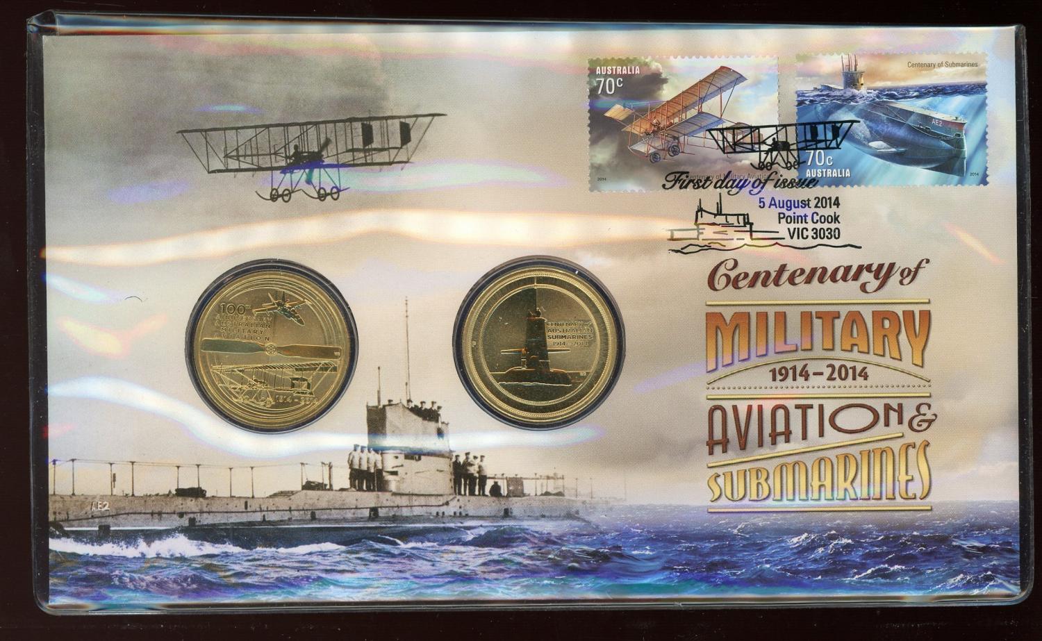 Thumbnail for 2014 Issue 11 Centenary of Military Aviation And Submarines PNC