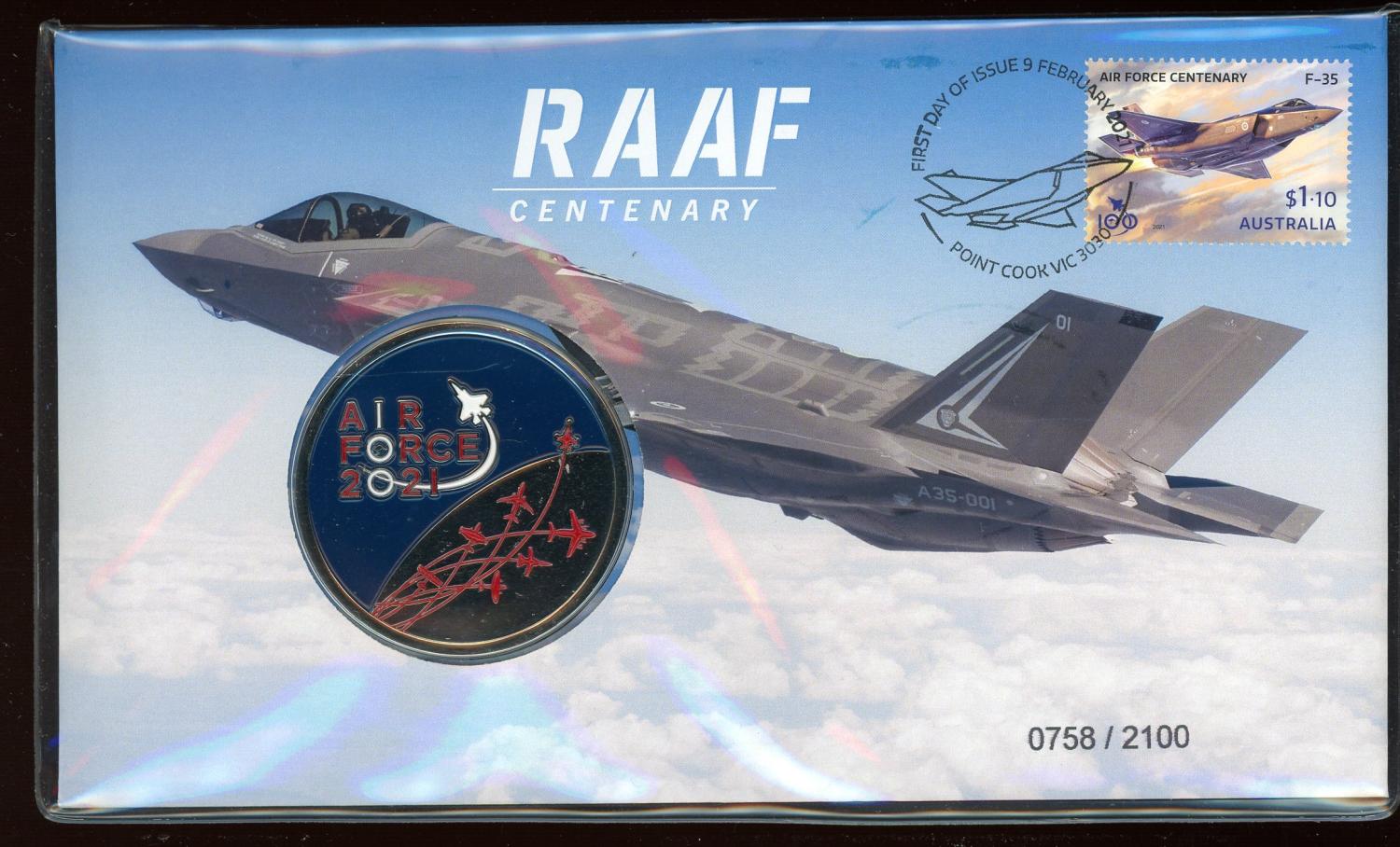 Thumbnail for 2021 RAAF Centenary Medallic PNC - Air Force 2021