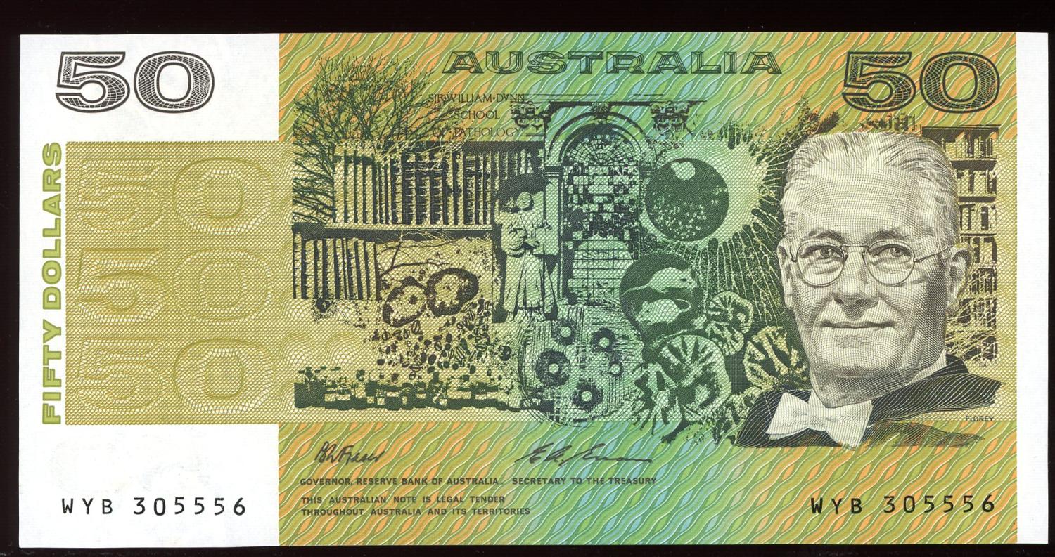 Thumbnail for 1993 $50.00 Banknote Fraser Evans WYB 305556 aUNC