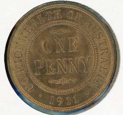 Thumbnail for 1911 Australian Penny - Uncirculated Mint Red