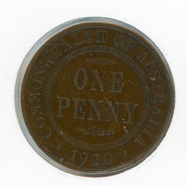 Thumbnail for 1920 One Penny Dot Above Dot Below gF