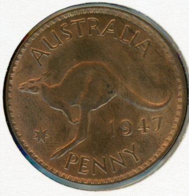Thumbnail for 1947 Australian One Penny - UNC