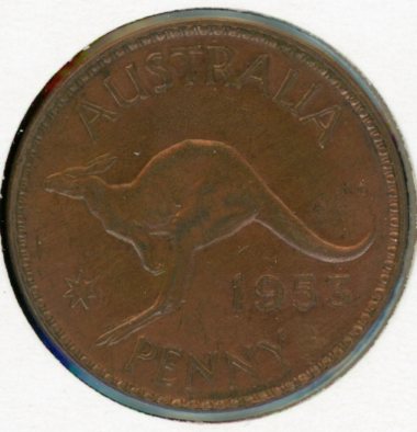 Thumbnail for 1953 Australian One Penny - aUNC