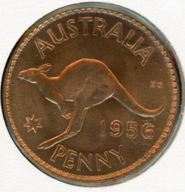 Thumbnail for 1956 Australian One Penny - UNC