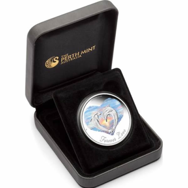 Thumbnail for 2013 Tuvalu Foreverlove Half oz Silver Proof - Dolphins