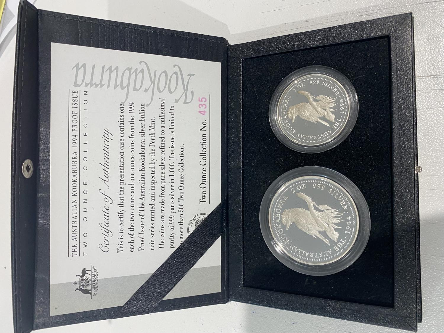 Thumbnail for 1994 Kookaburra 2oz Collection Two Coin Proof Set