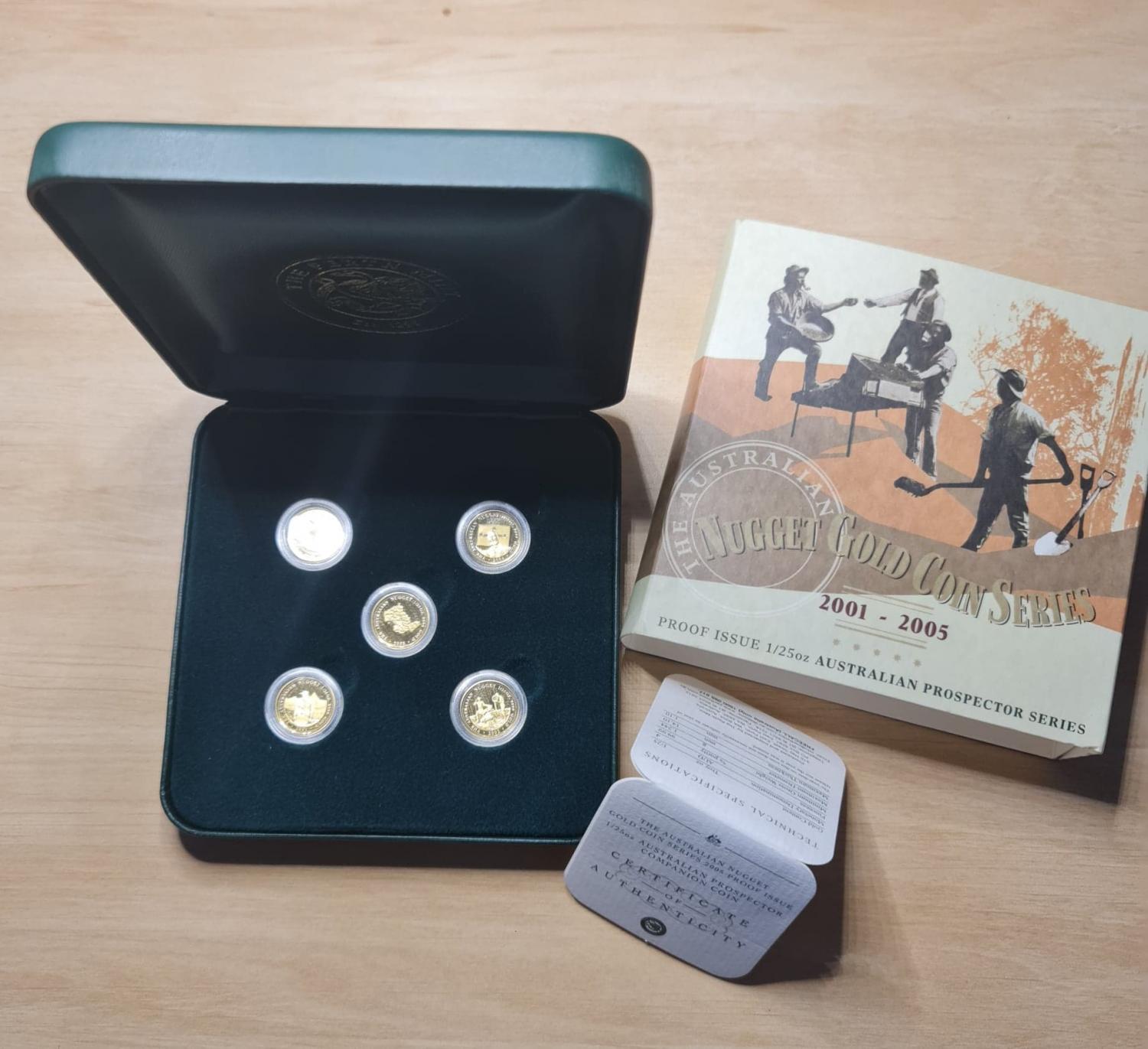 Thumbnail for 2001 - 2005 Australian Prospectors 5 Coin Gold Proof Set