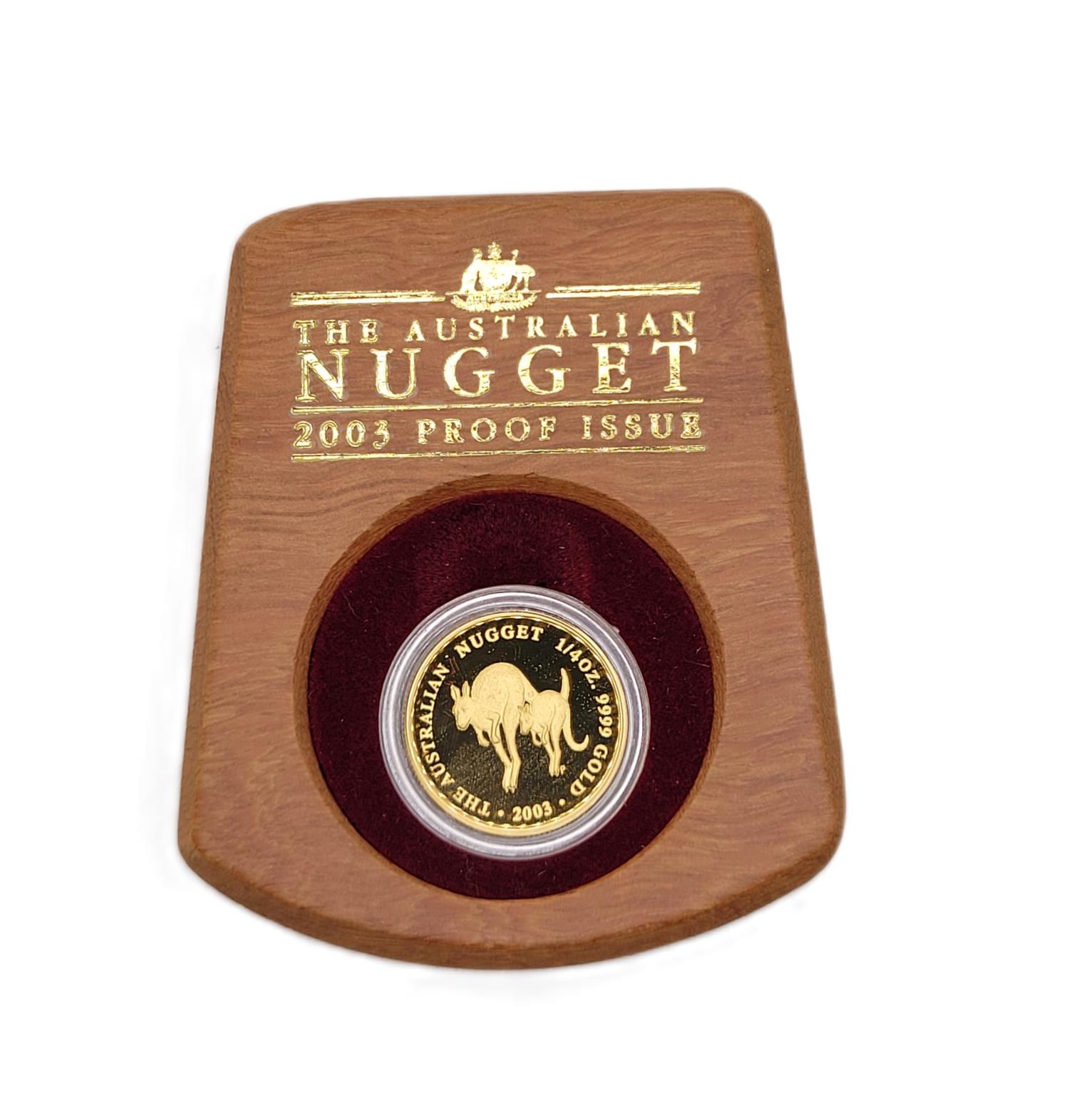 Thumbnail for 2003 Australian Nugget Quater oz Gold Proof Coin - Kangaroo