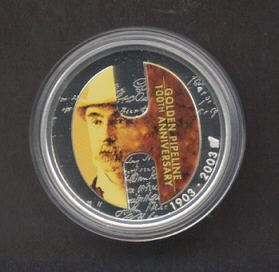 Thumbnail for 2003 - 100th Anniversary of the Golden Pipeline 1oz Coloured Silver Proof Coin