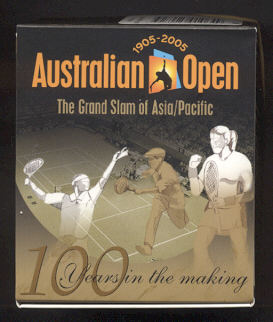 Thumbnail for 2004 Australian Open 1oz  Coloured Silver Proof