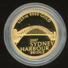 Thumbnail for 2007 One Twentififth oz Gold Proof Coin - Sydney Harbour Bridge