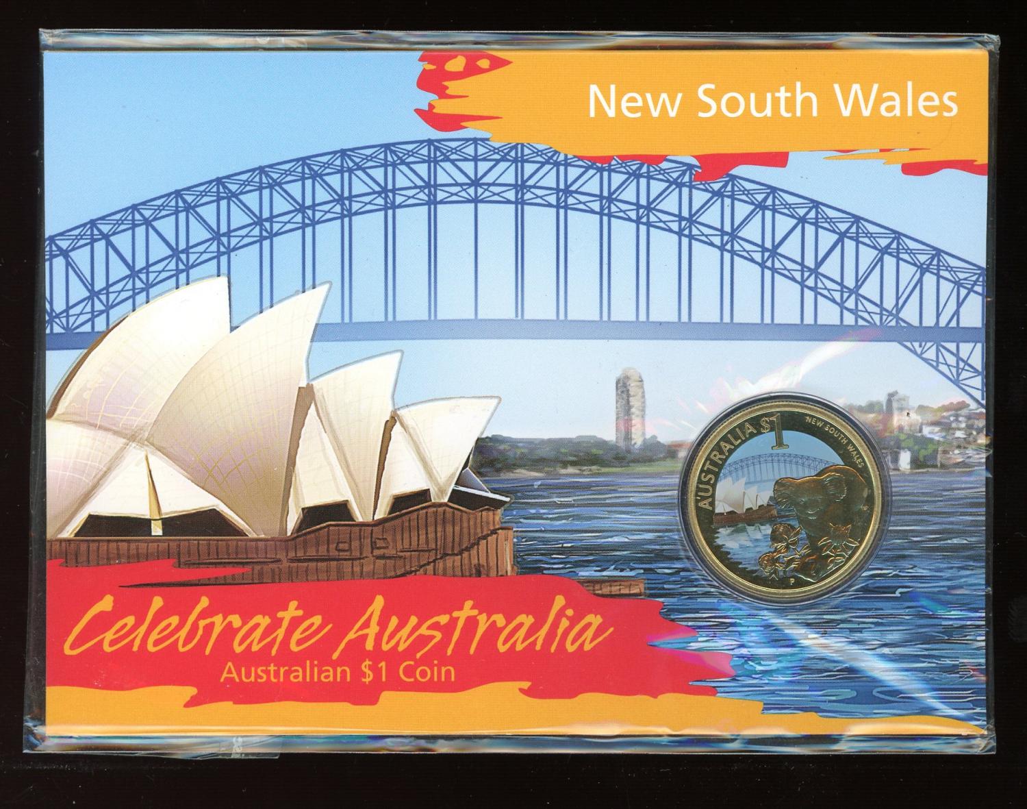 Thumbnail for 2009 Celebrate Australia Coloured Uncirculated $1 Coin - New South Wales