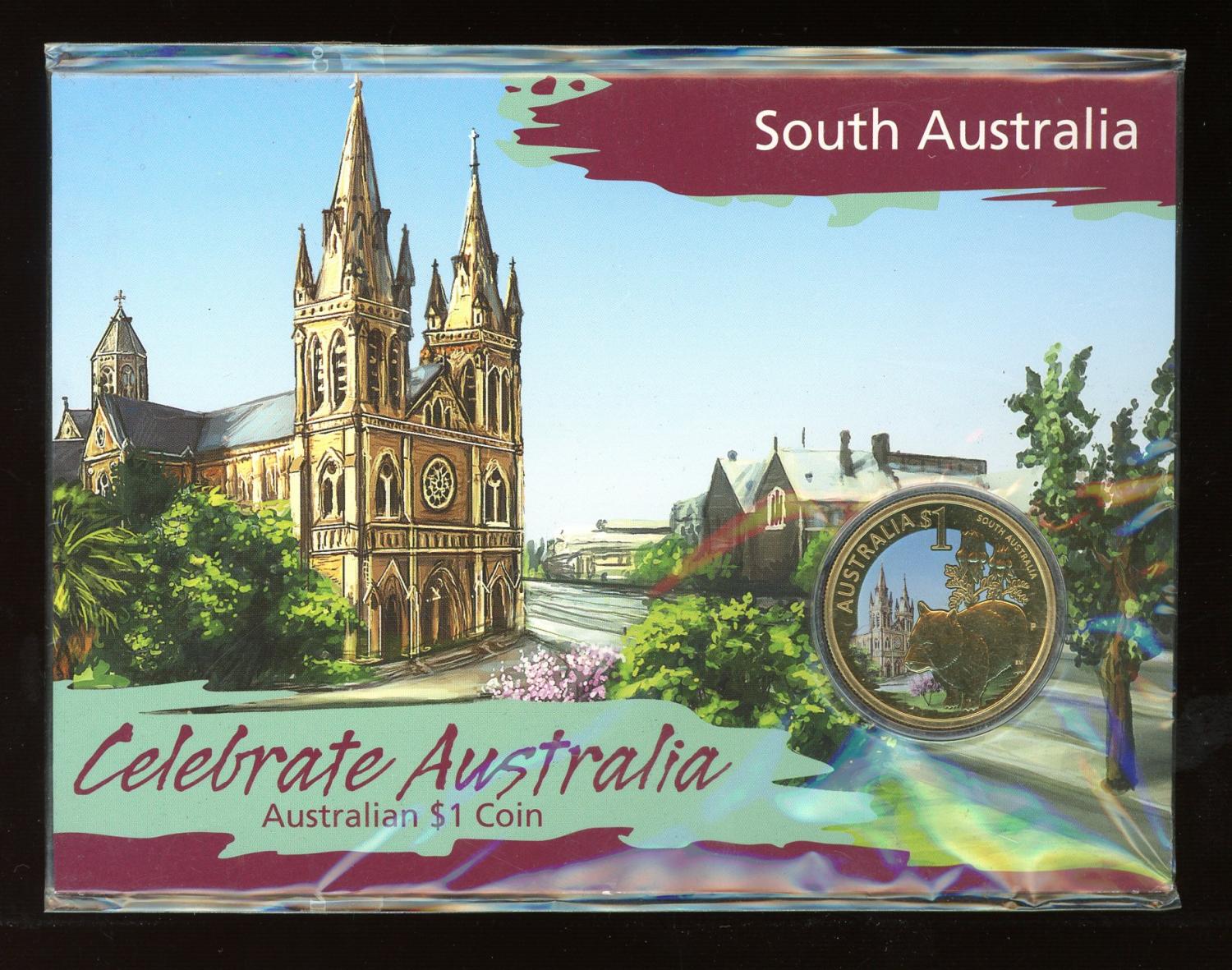 Thumbnail for 2009 Celebrate Australia Coloured Uncirculated $1 Coin - South Australia