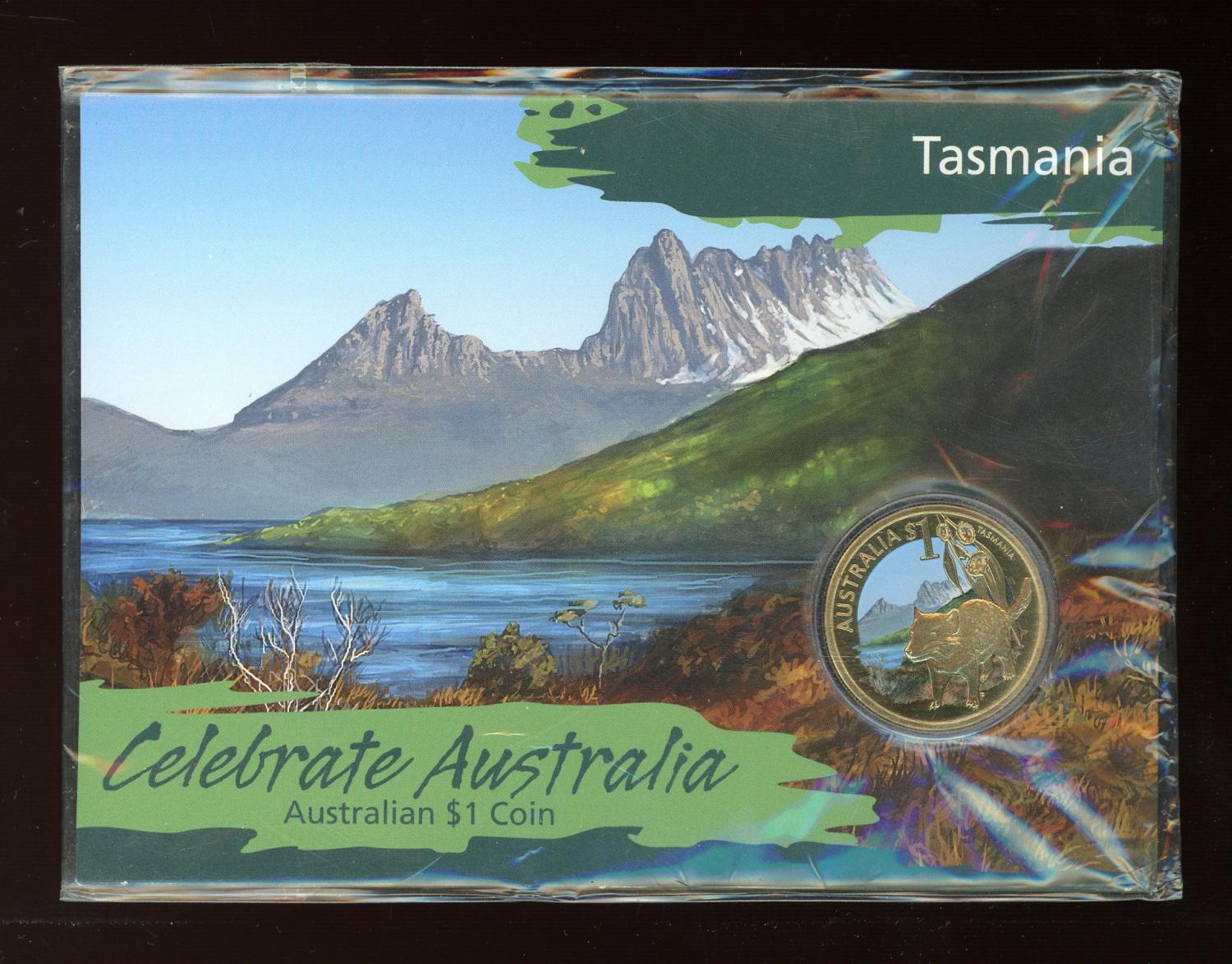 Thumbnail for 2009 Celebrate Australia Coloured Uncirculated $1 Coin - Tasmania