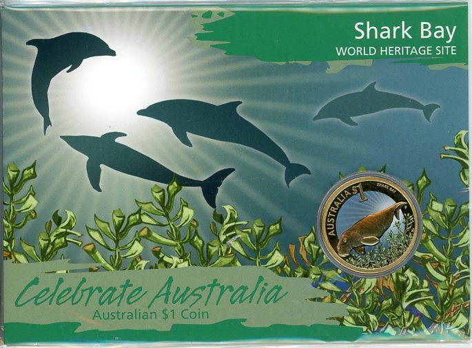 Thumbnail for 2010 Celebrate Australia Coloured Uncirculated $1 - Shark Bay