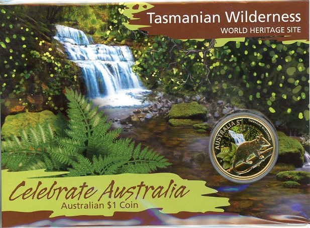 Thumbnail for 2010 Celebrate Australia Coloured Uncirculated $1 - Tasmanian Wilderness