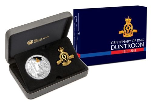 Thumbnail for 2011 Centenary of RMC Duntroon 1oz Silver Proof Coin and Badge Set