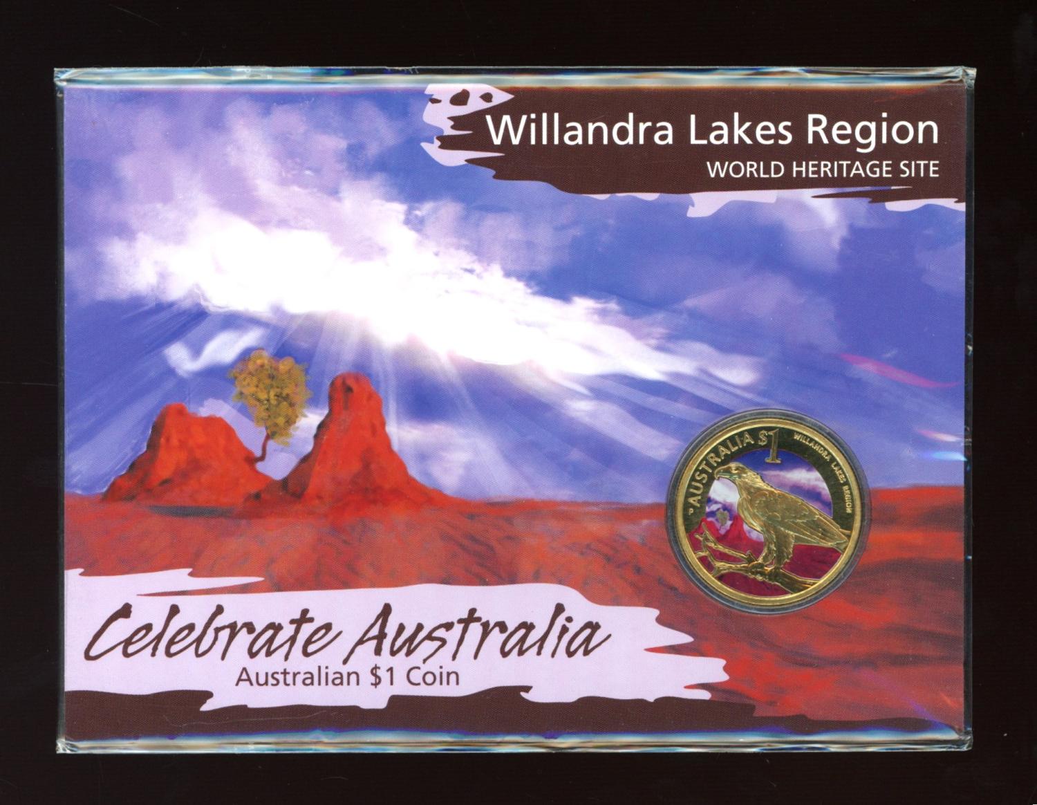 Thumbnail for 2012 Celebrate Australia Coloured Uncirculated $1 -Willandra Lakes Region