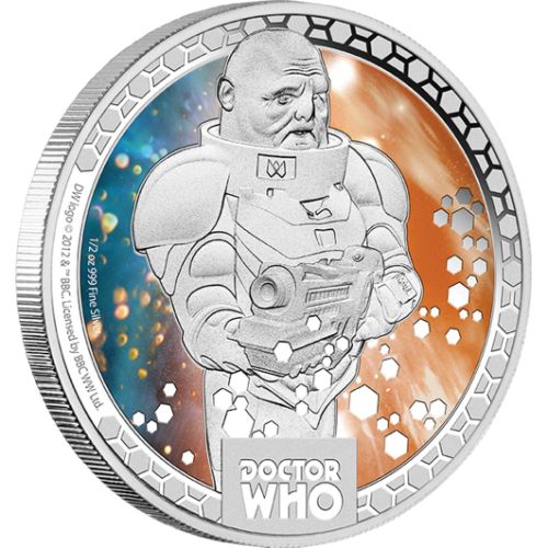 Thumbnail for 2014 Doctor Who Monsters – Sontarans Half oz Coloured Silver Proof Coin