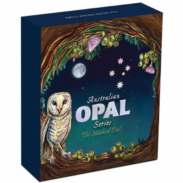 Thumbnail for 2014 1oz Silver Proof Australian Opal Series - Masked Owl