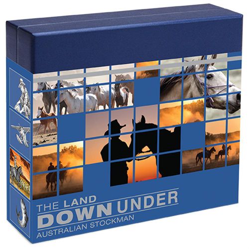 Thumbnail for 2014 The Land Down Under 1oz Coloured Silver Proof - Australian Stockman