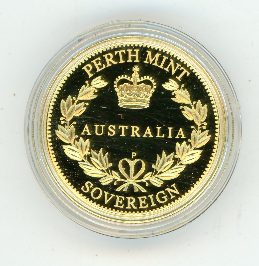 Thumbnail for 2015 Australian Perth Mint Proof Gold Sovereign in Capsule only